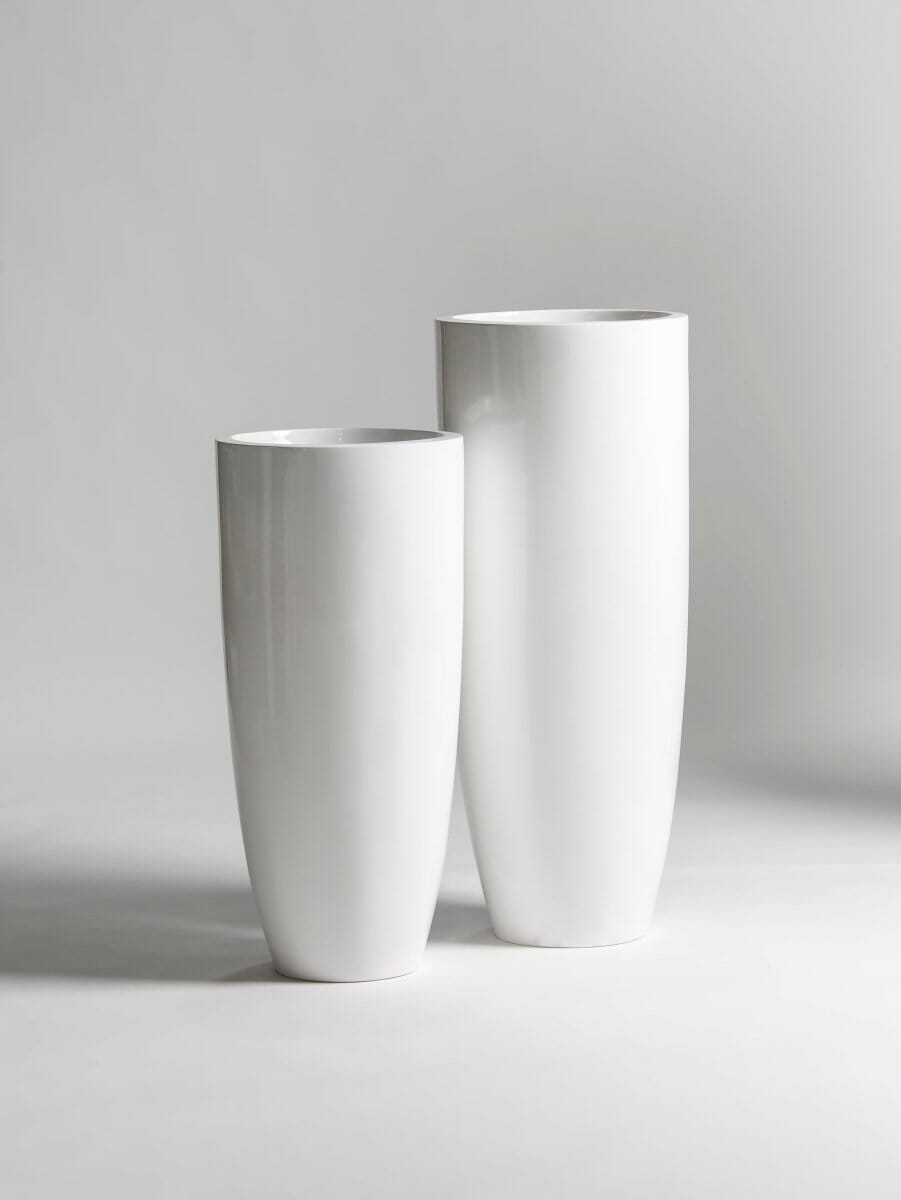 Crystal White Fiber Glass Pot