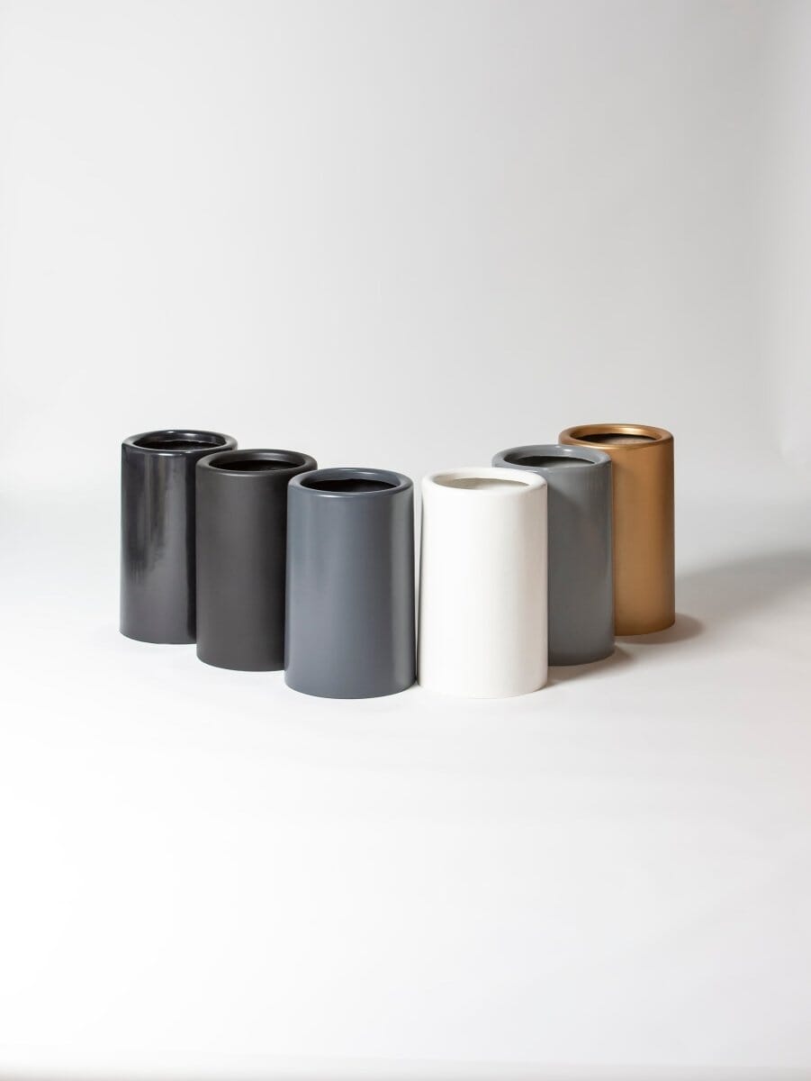 Urban Cylinder Fiber Glass Pot (6 Colors)