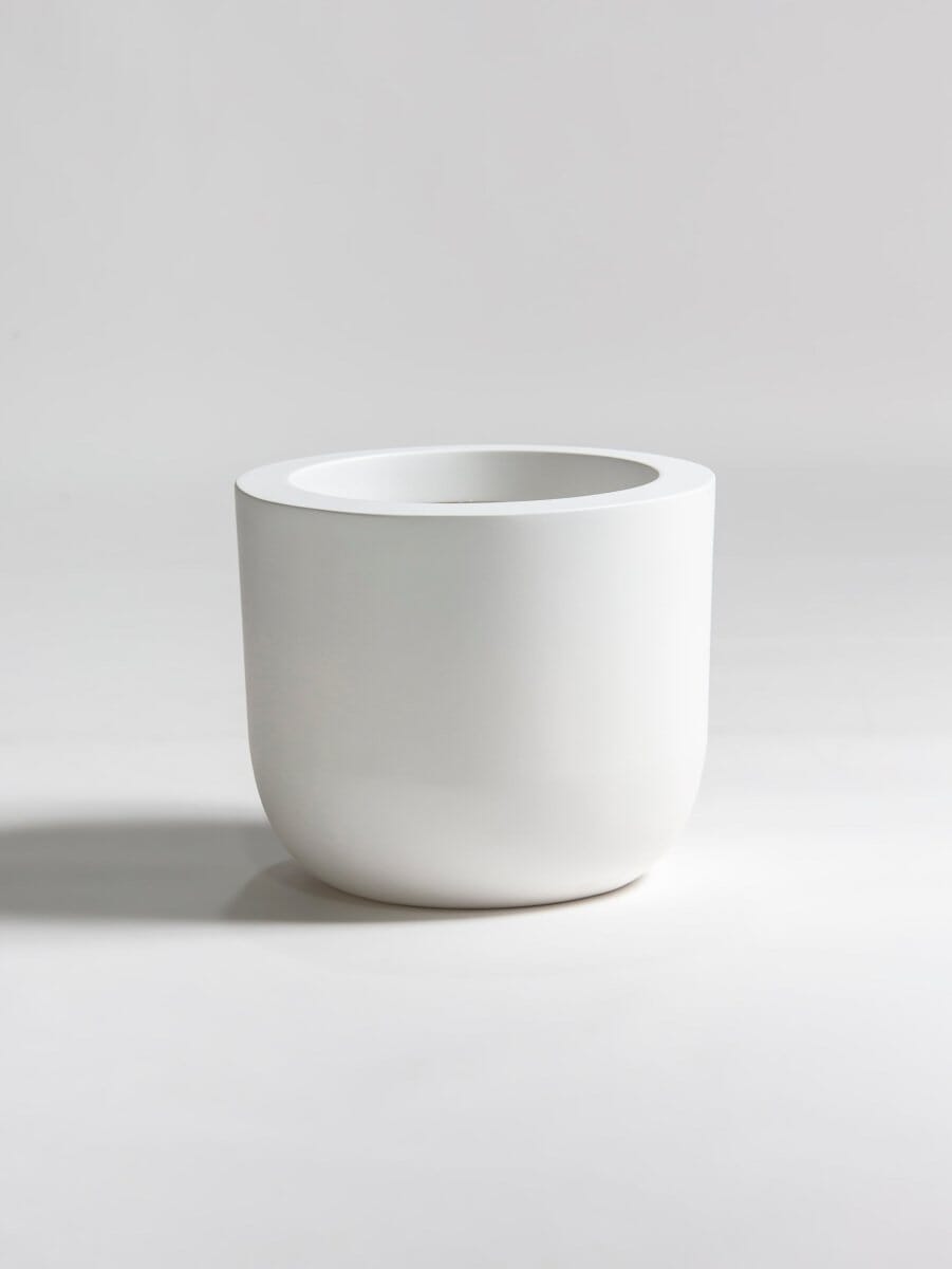 Urban Round Fiber Glass Pot (6 Colors)White 