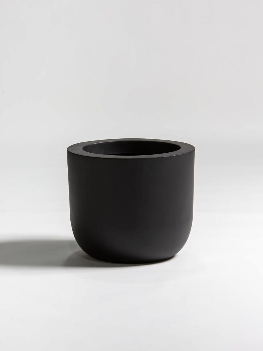 Urban Round Fiber Glass Pot (6 Colors)Matte Black 