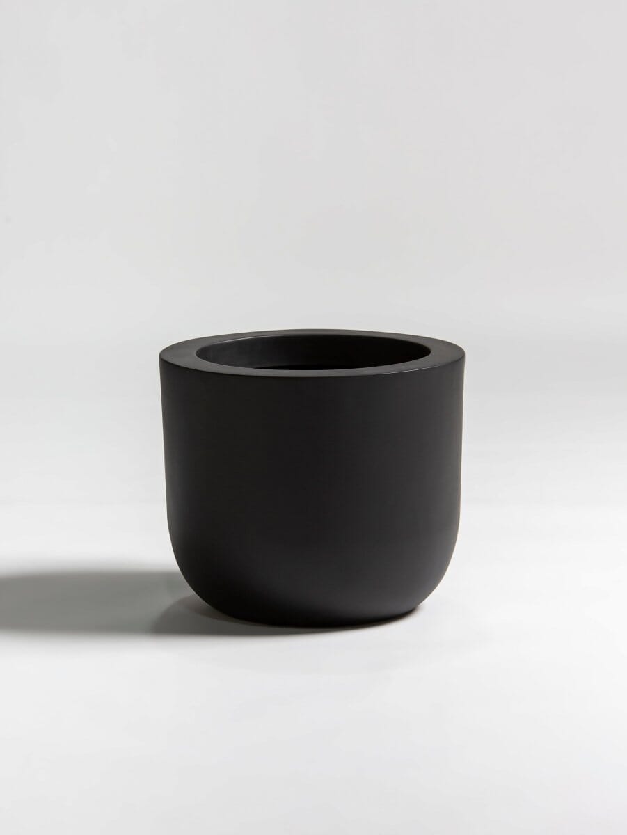 Urban Round Fiber Glass Pot (6 Colors) FLO Matte Black 