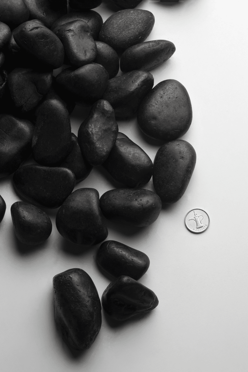 Black Natural rative Pebble Stones