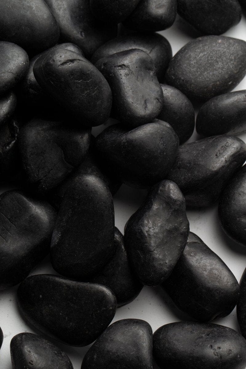 Black Natural rative Pebble Stones