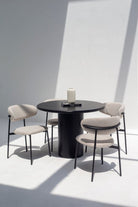 Mireille Black Micro Concrete Dining Table (3 Sizes) Homekode 