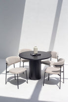 Mireille Black Micro Concrete Dining Table (3 Sizes) Homekode 