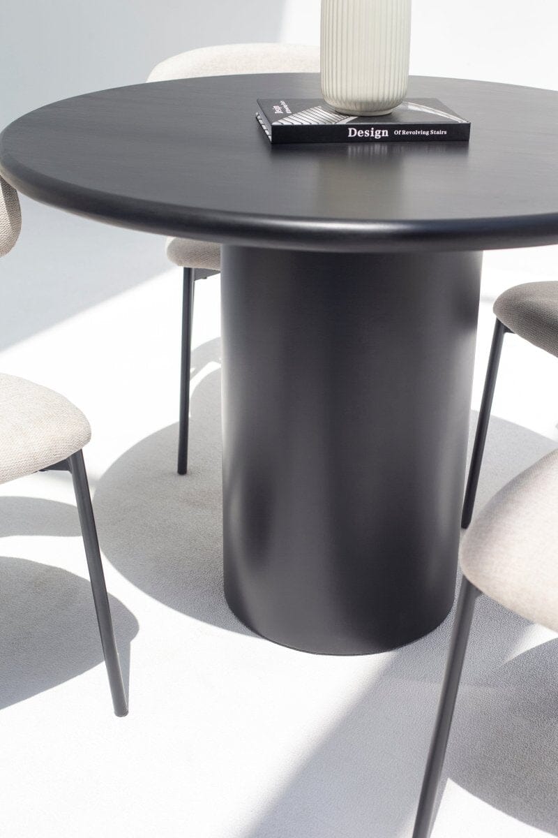 Mireille Black Micro Concrete Dining Table (3 Sizes) Homekode 