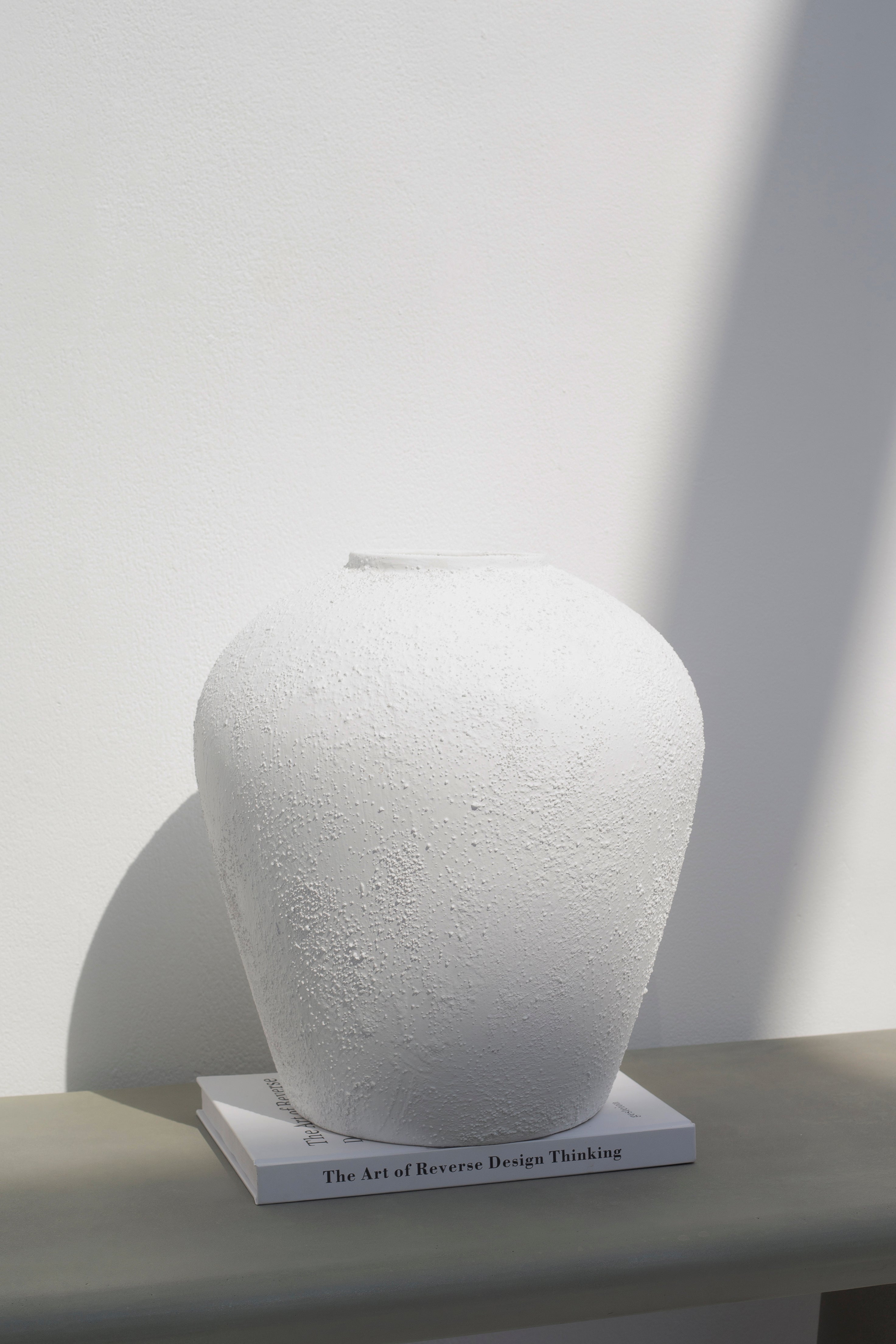 Alana White Concrete Vase