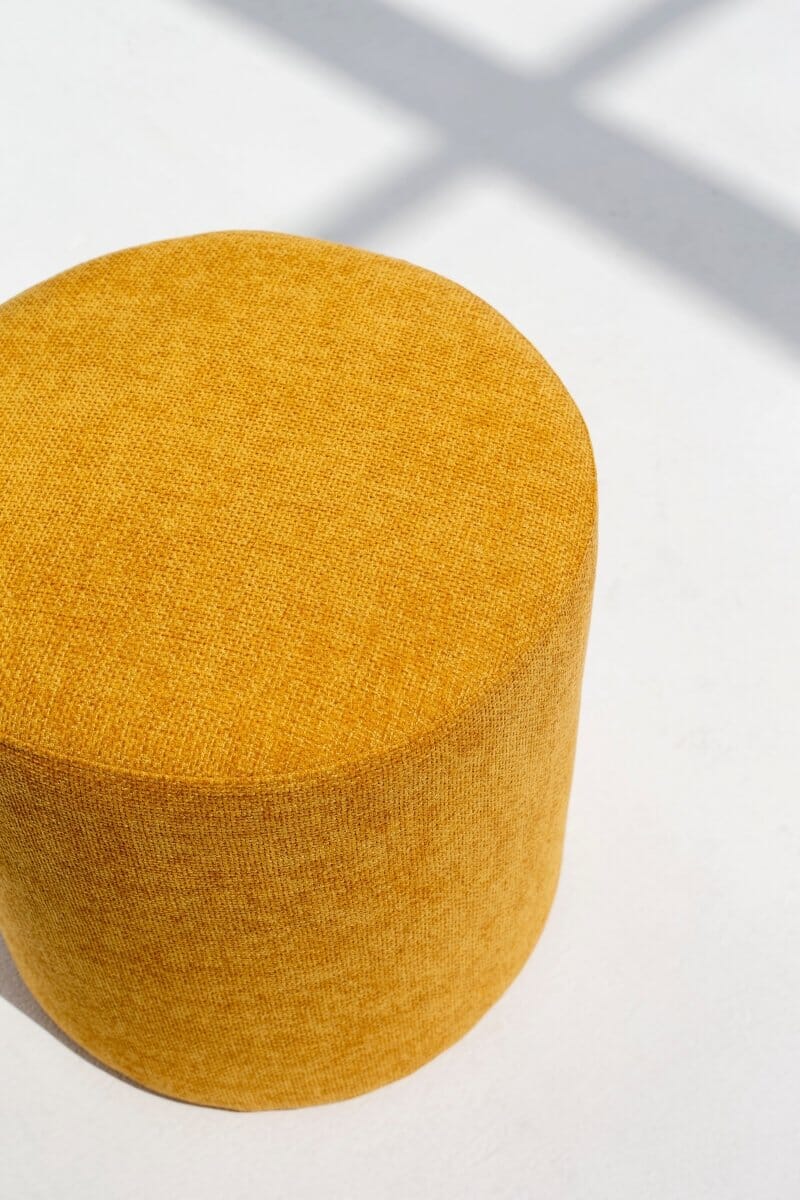 Mustard Boucle Accent Pouf (2 SIZES) HomeKode 