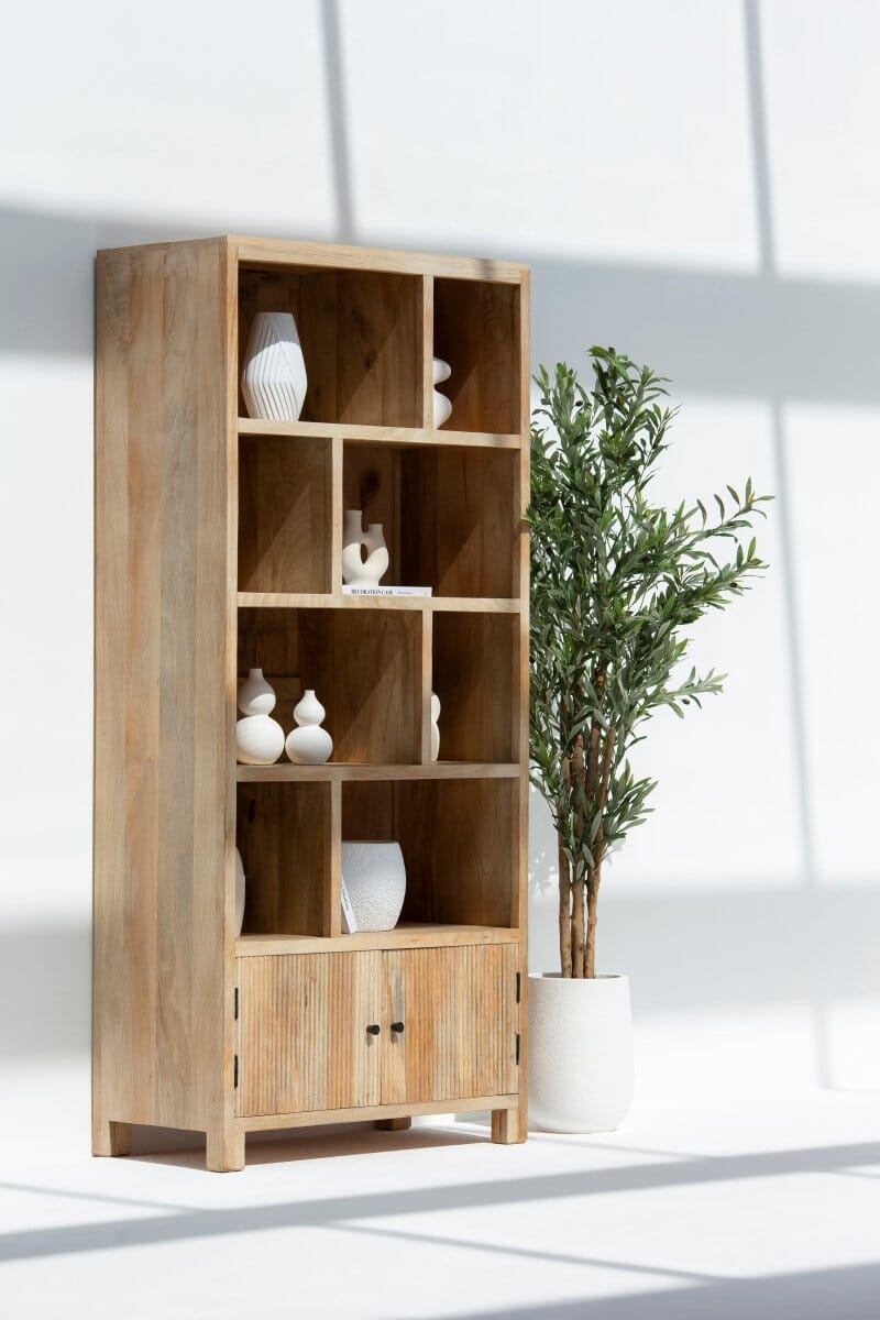 Mia Mango Wood Bookcase/Shelves 