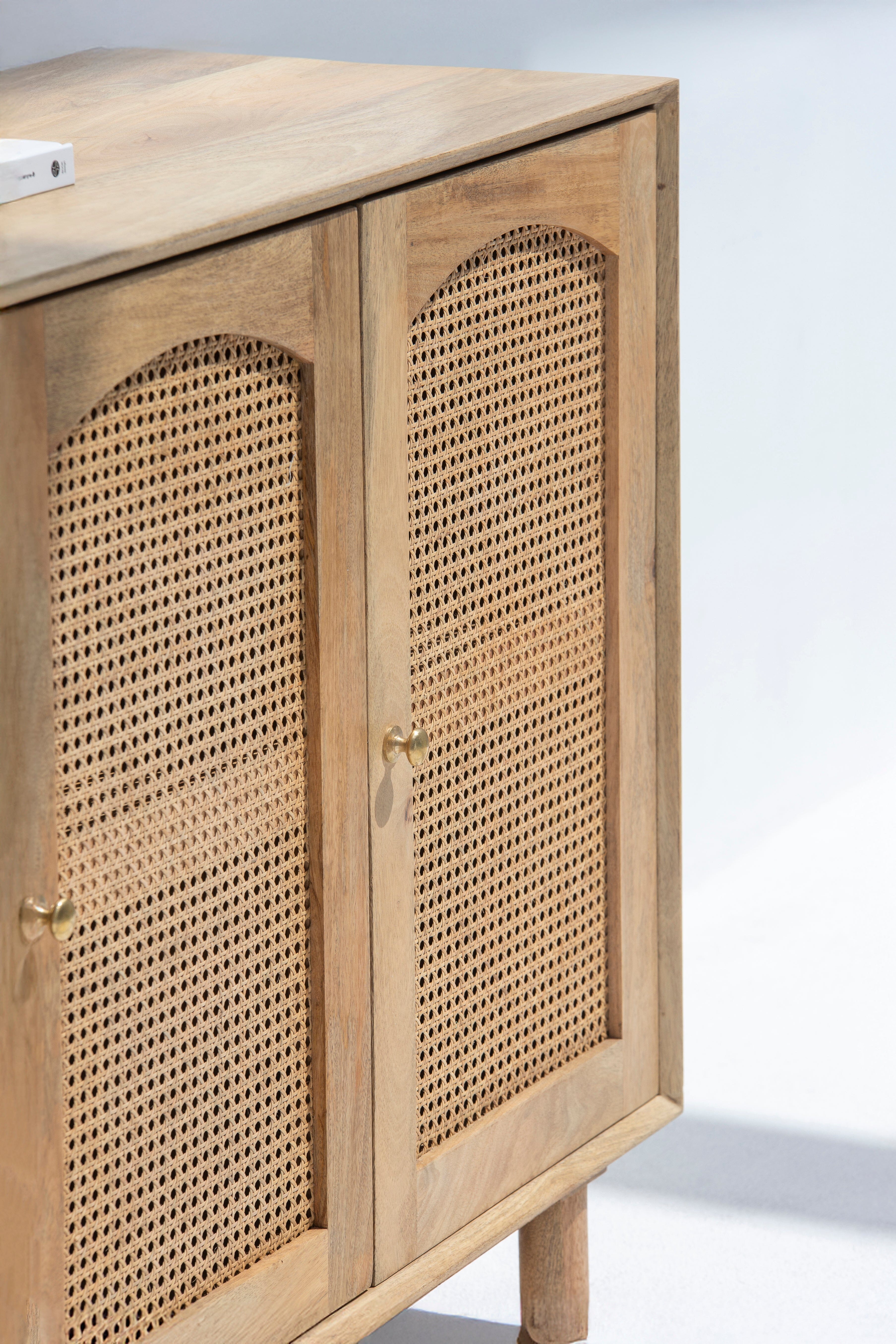 Hans 3 Doors Rattan Sideboard 