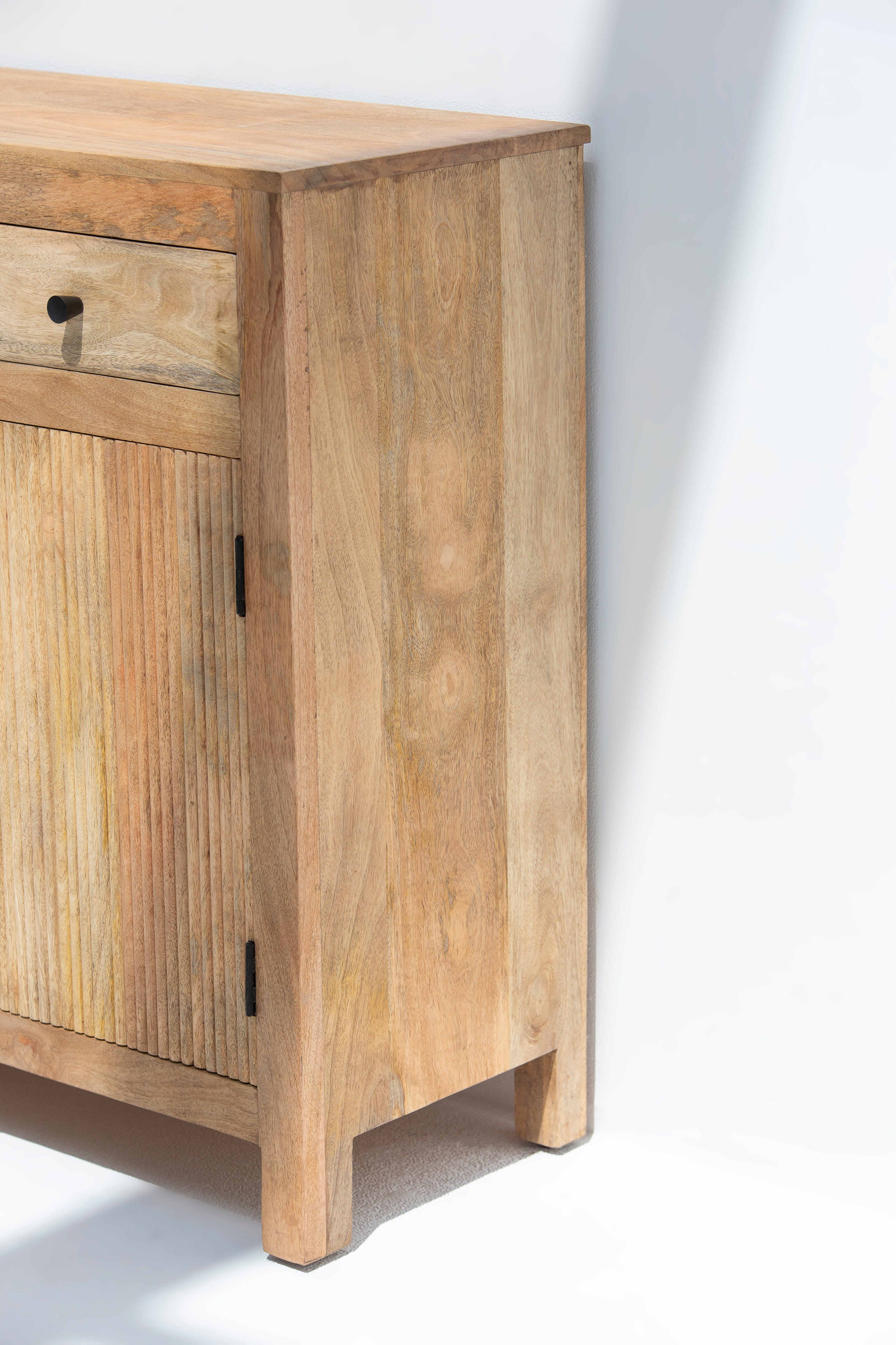 Ziyah Wooden Slat Door Sideboard Buffets & Sideboards 