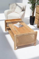 Winona Rattan Wood Coffee Table 