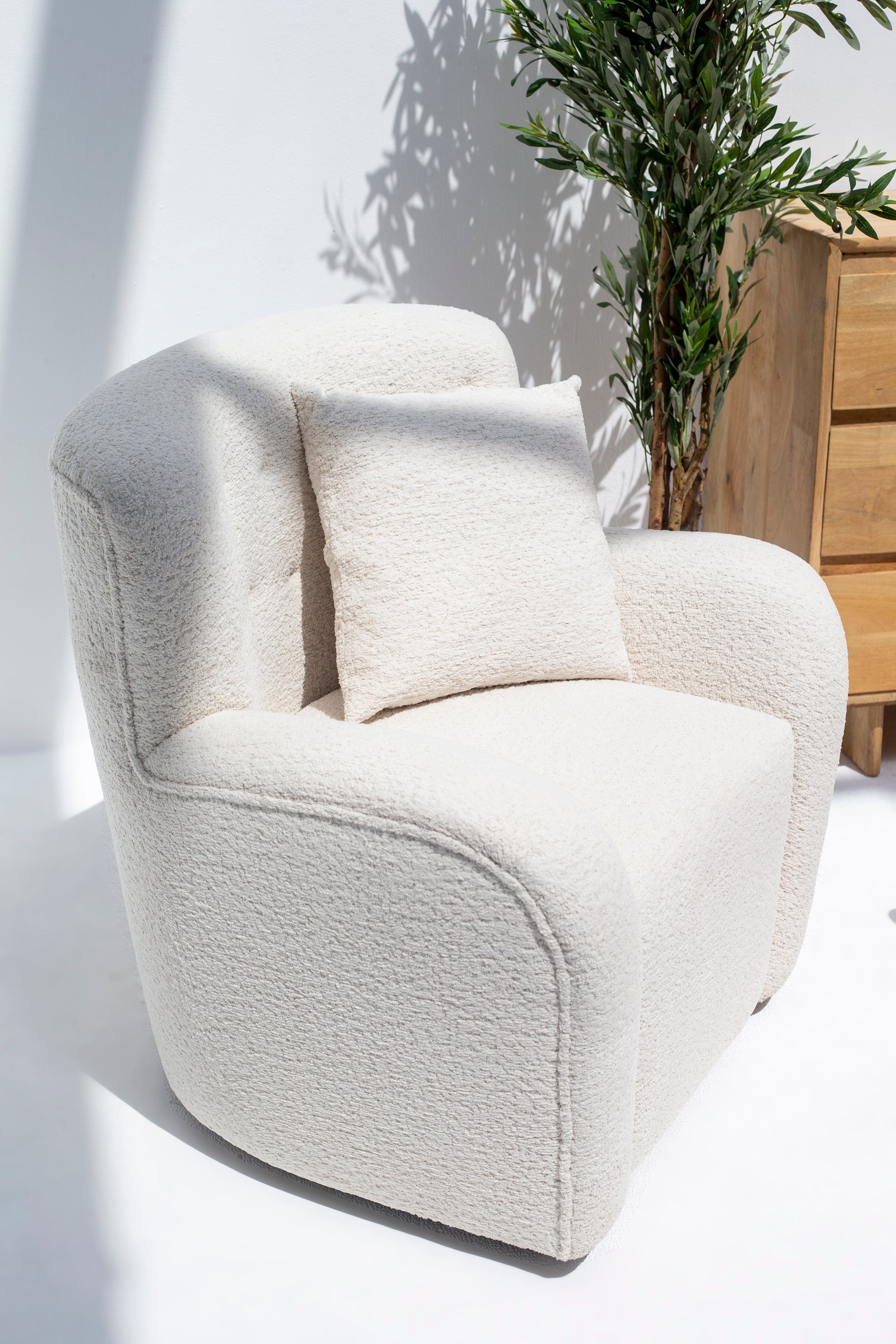 Sicily Boucle Sofa Chair with Arms Homekode 