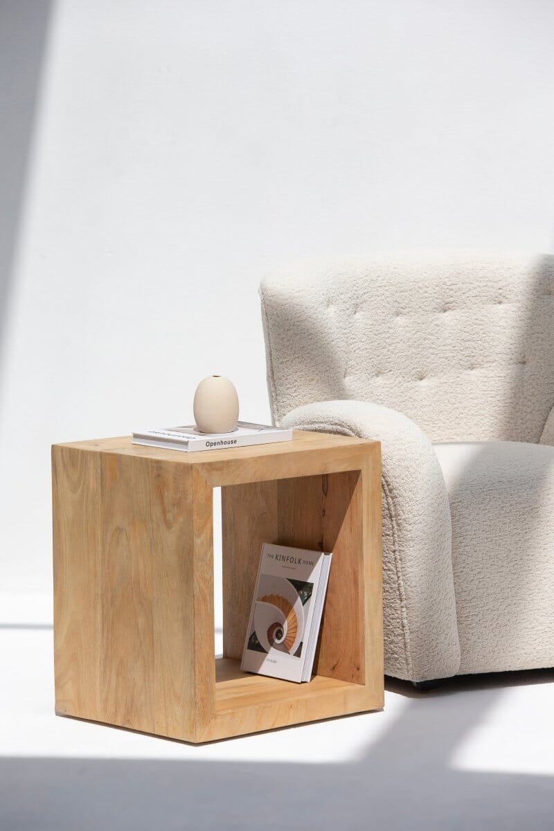 Remy Wooden Block Side Table 