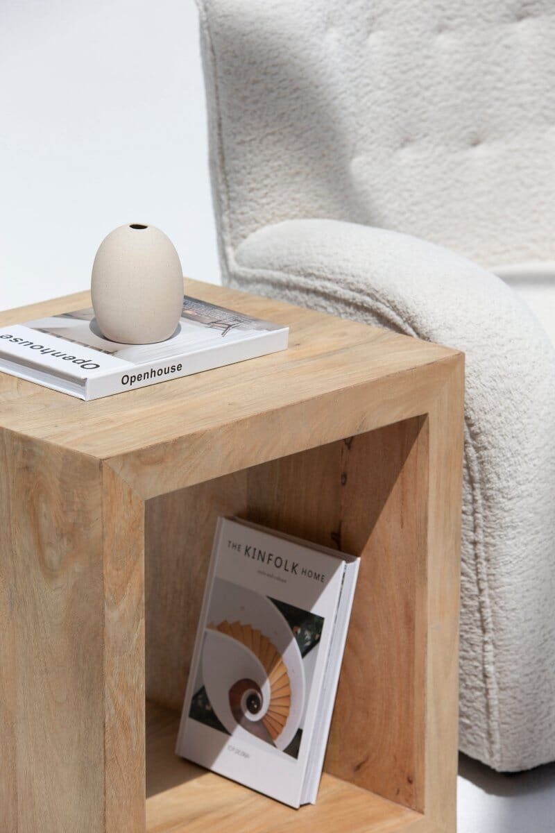 Remy Wooden Block Side Table 