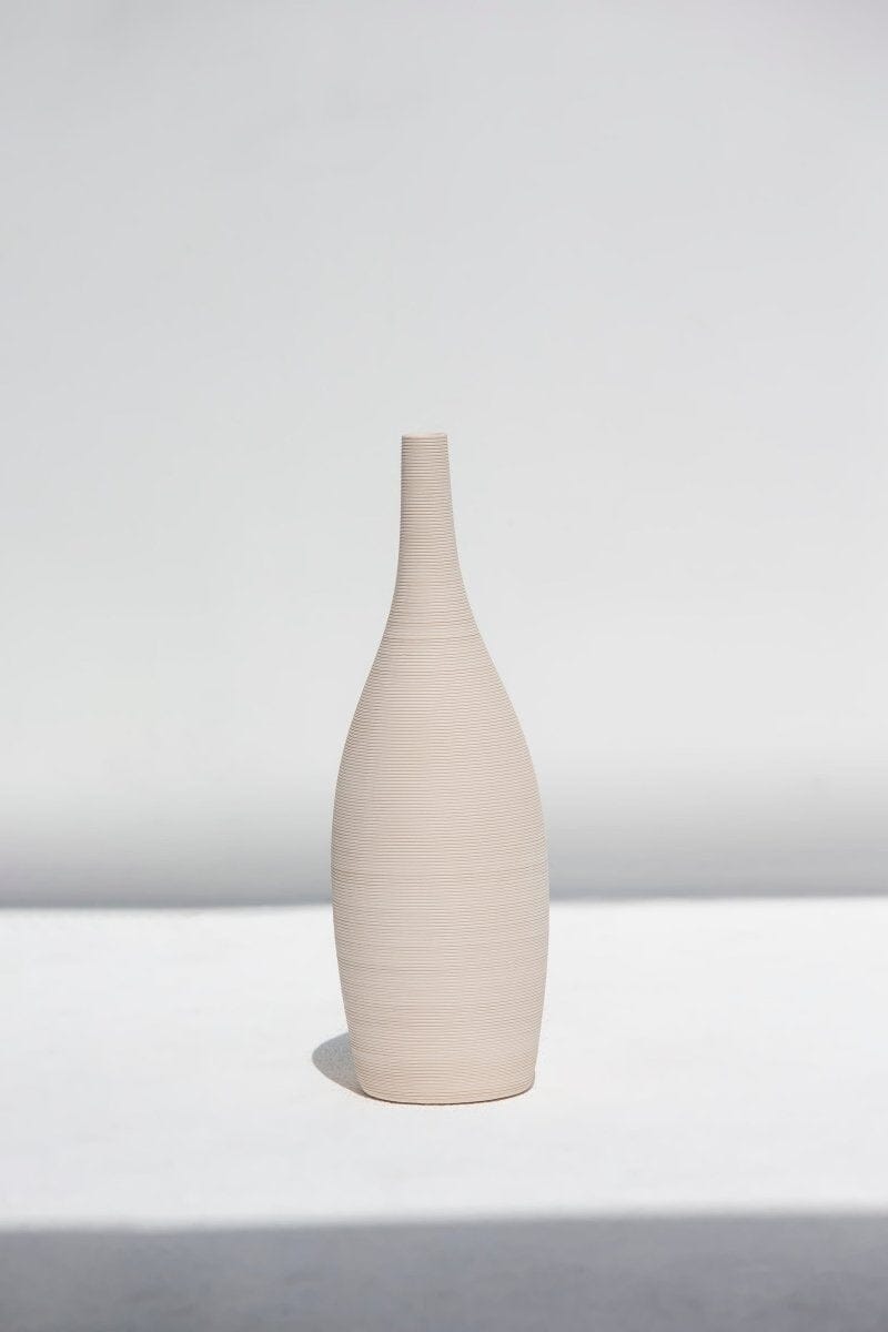 Rippled Ceramic Bottle Vase (5 Sizes) IBE02 