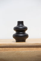 Black Ceramic Wavy Vase 