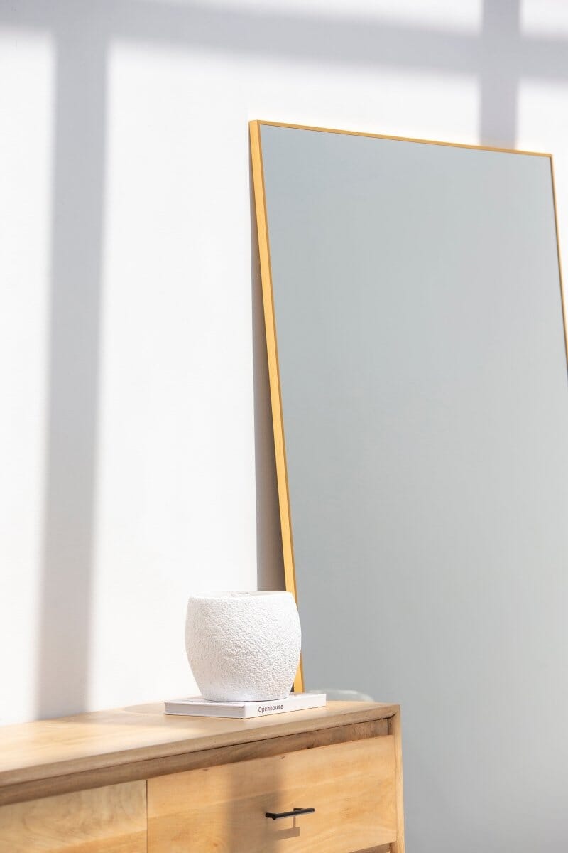 Zara Full Length Gold Rectangular Mirror (4 Sizes) Homekode 