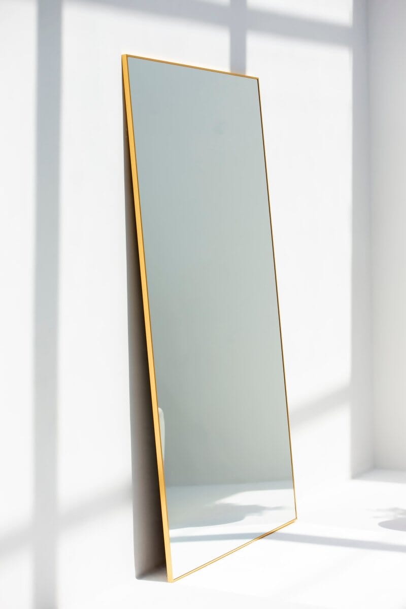 Zara Full Length Gold Rectangular Mirror (4 Sizes) Homekode 