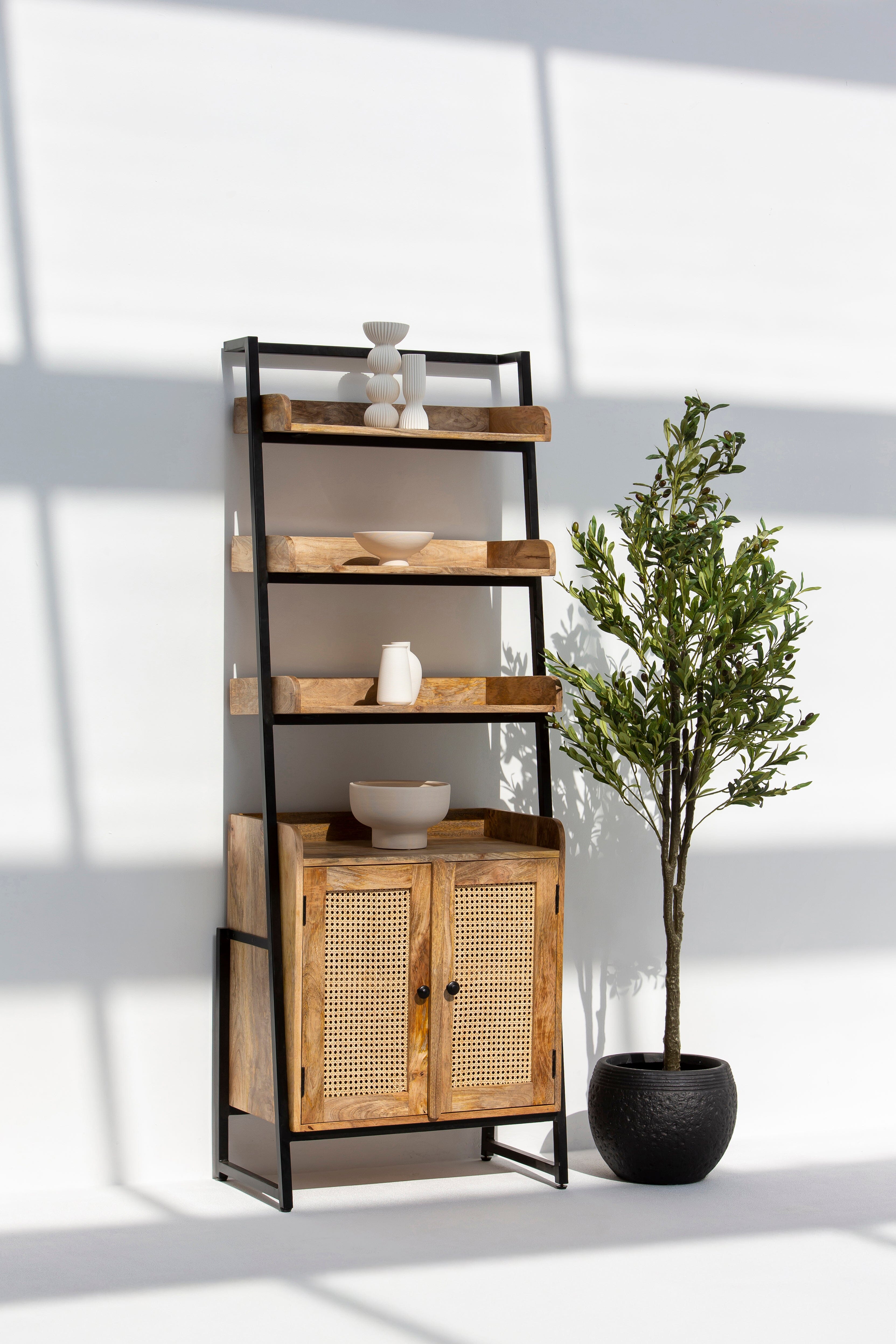 Meltem Rattan Ladder Shelf TWOA 