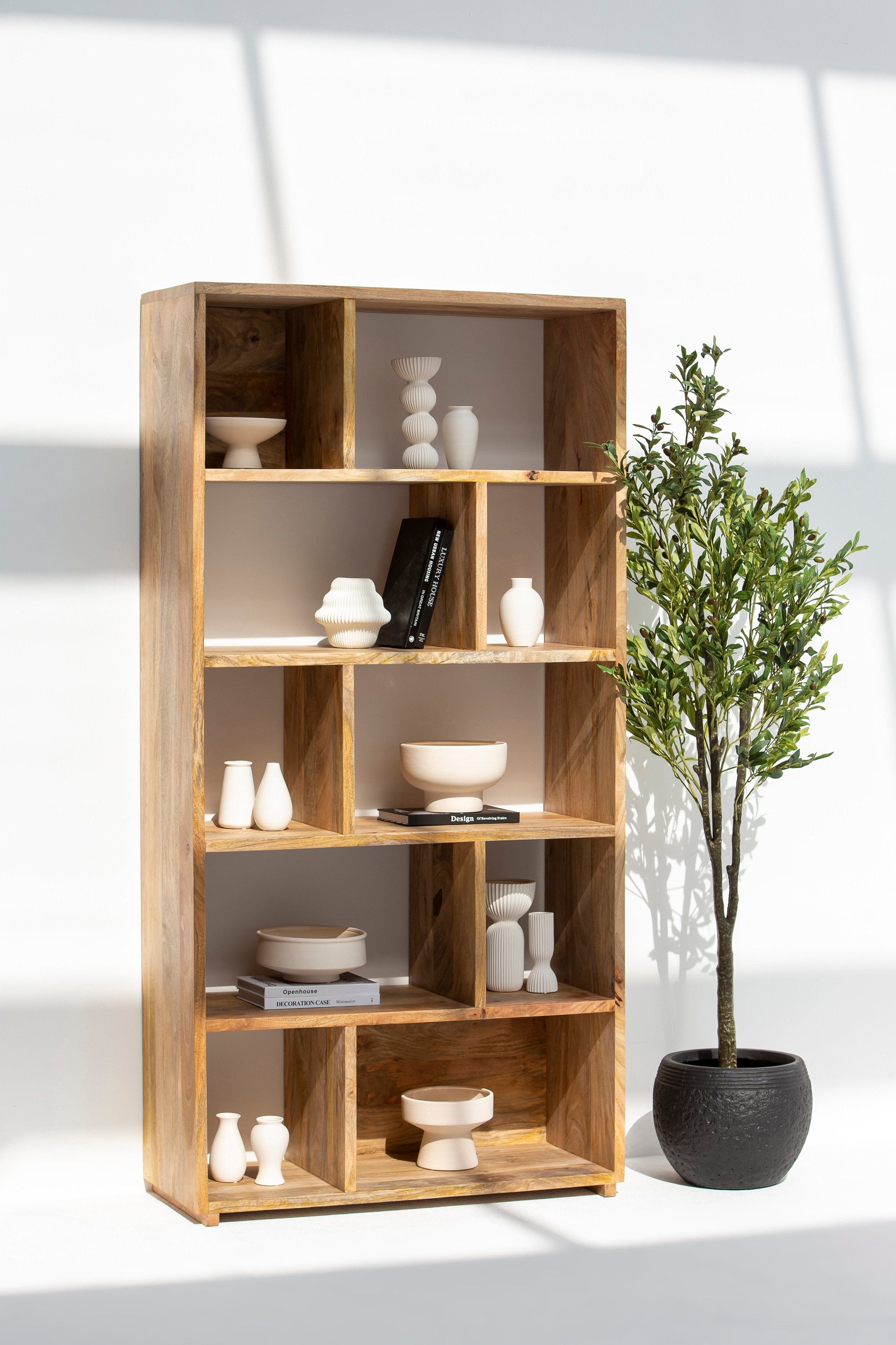 Adele Wooden Display Shelves Unit