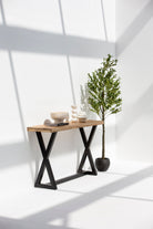 Wooden X Legs Console TWOA 