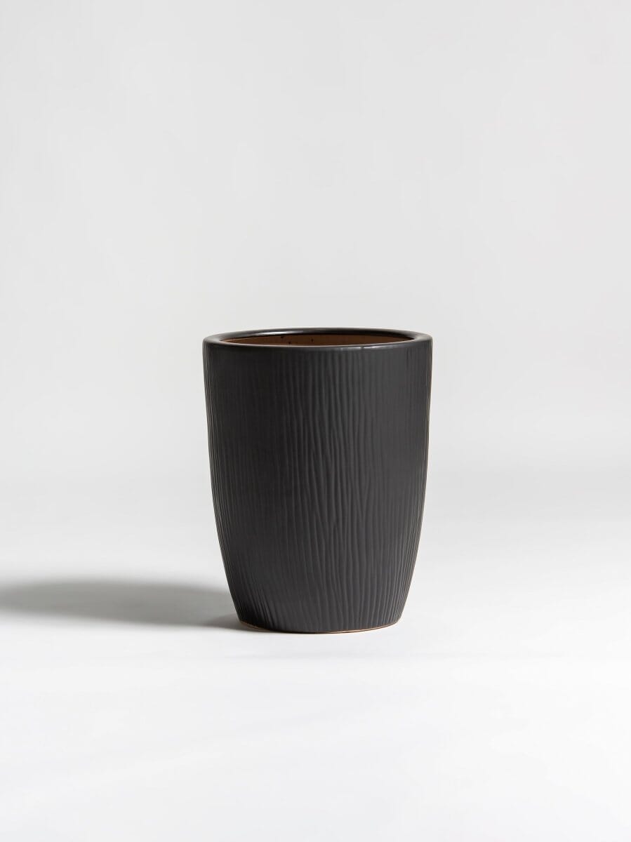 Charcoal Ripple Ceramic Pot (3 Sizes)