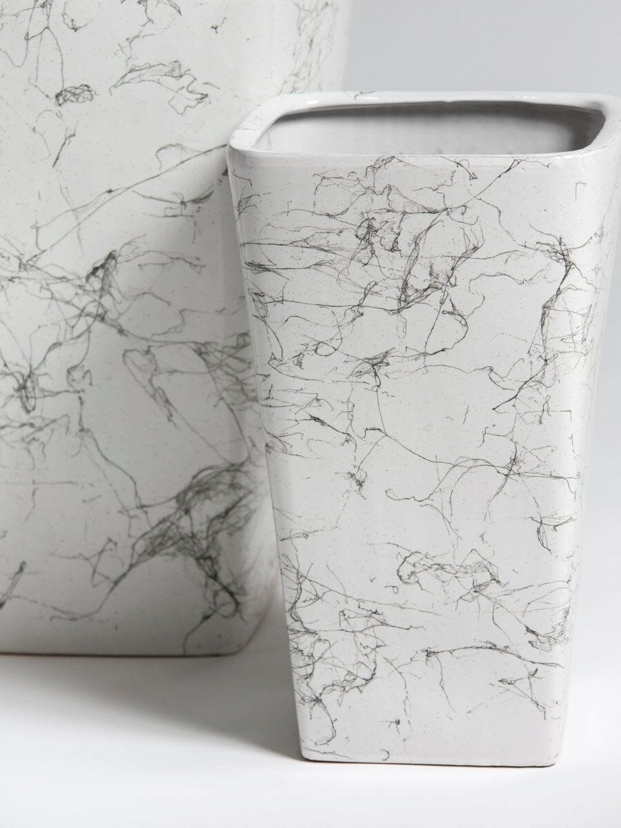 Marble Mist Square Ceramic Pot (3 Sizes)