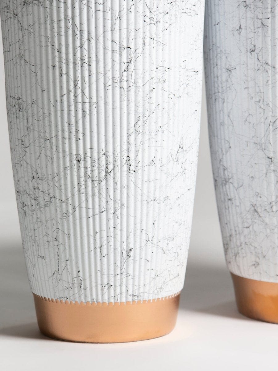 Gilded Groove Ceramic Pot II (2 Sizes)