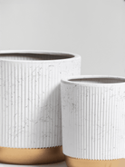 Gilded Groove Ceramic Pot III (3 Sizes)