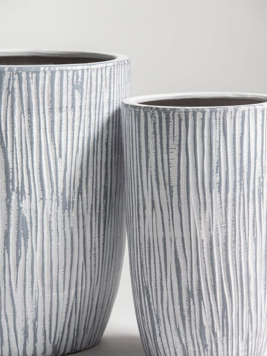 Skyline Stripes Fiber Ceramic Pot (3 Sizes)