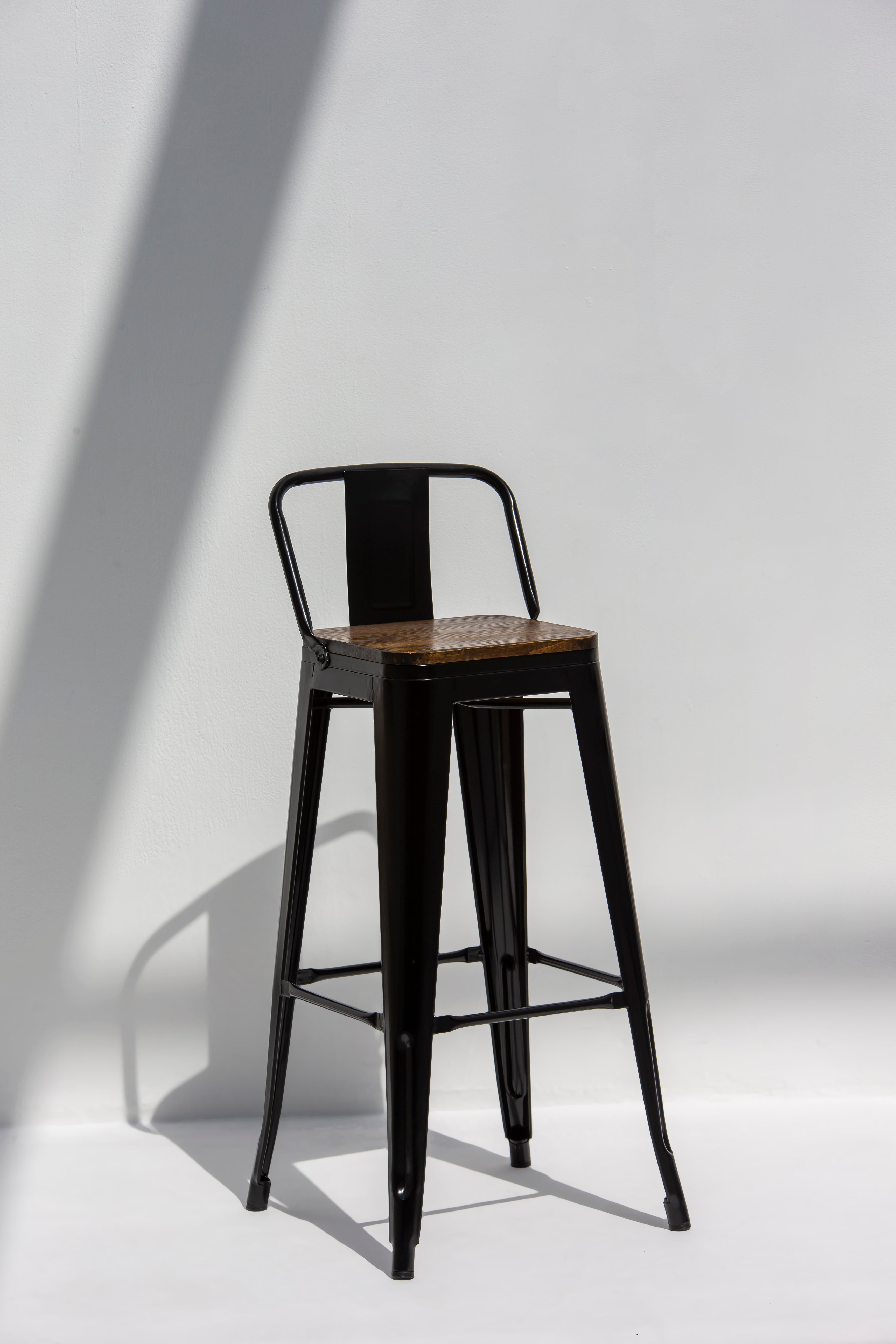 Stanley Black Frame Bar Stool