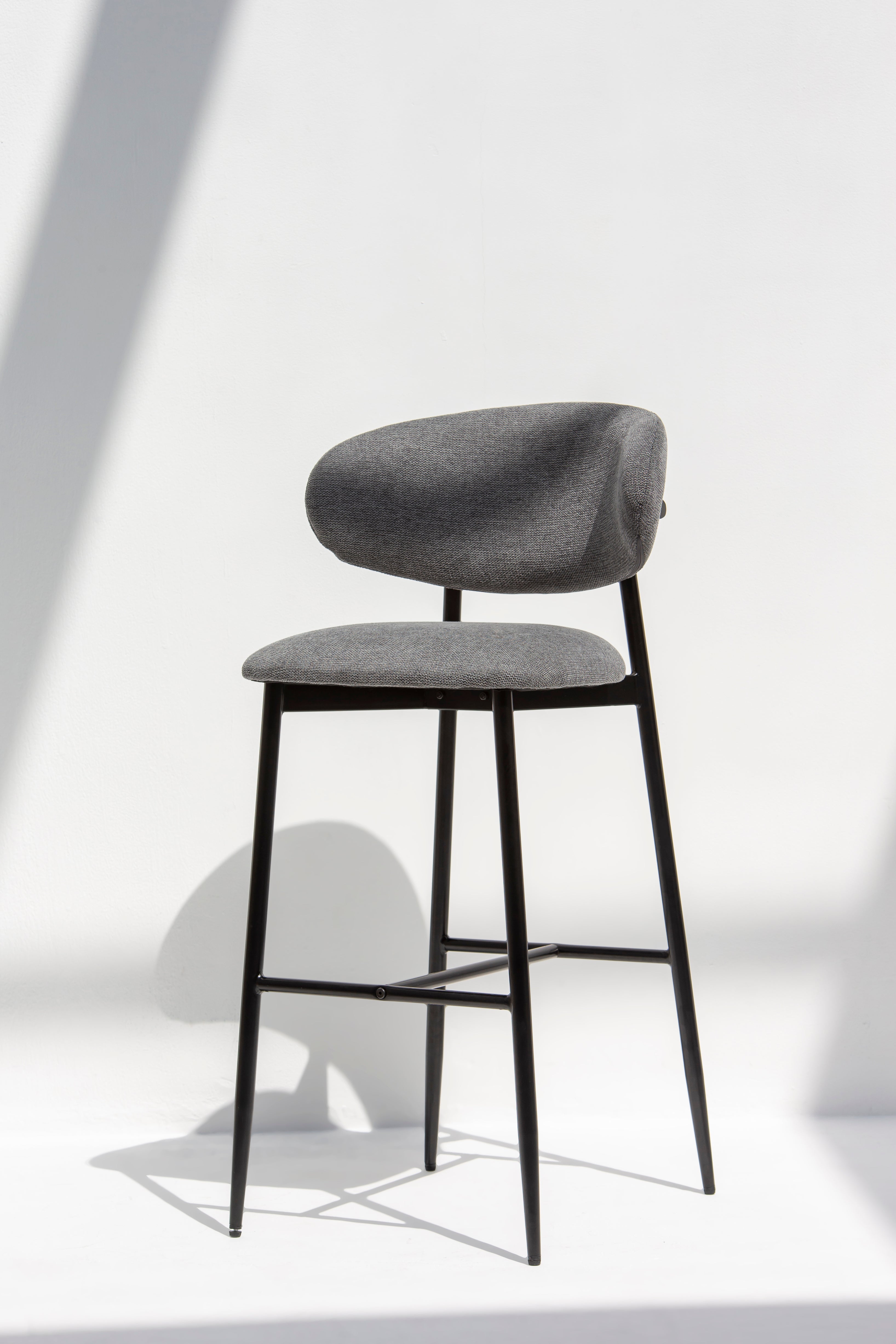 Alto Charcoal Upholstered Bar Stool