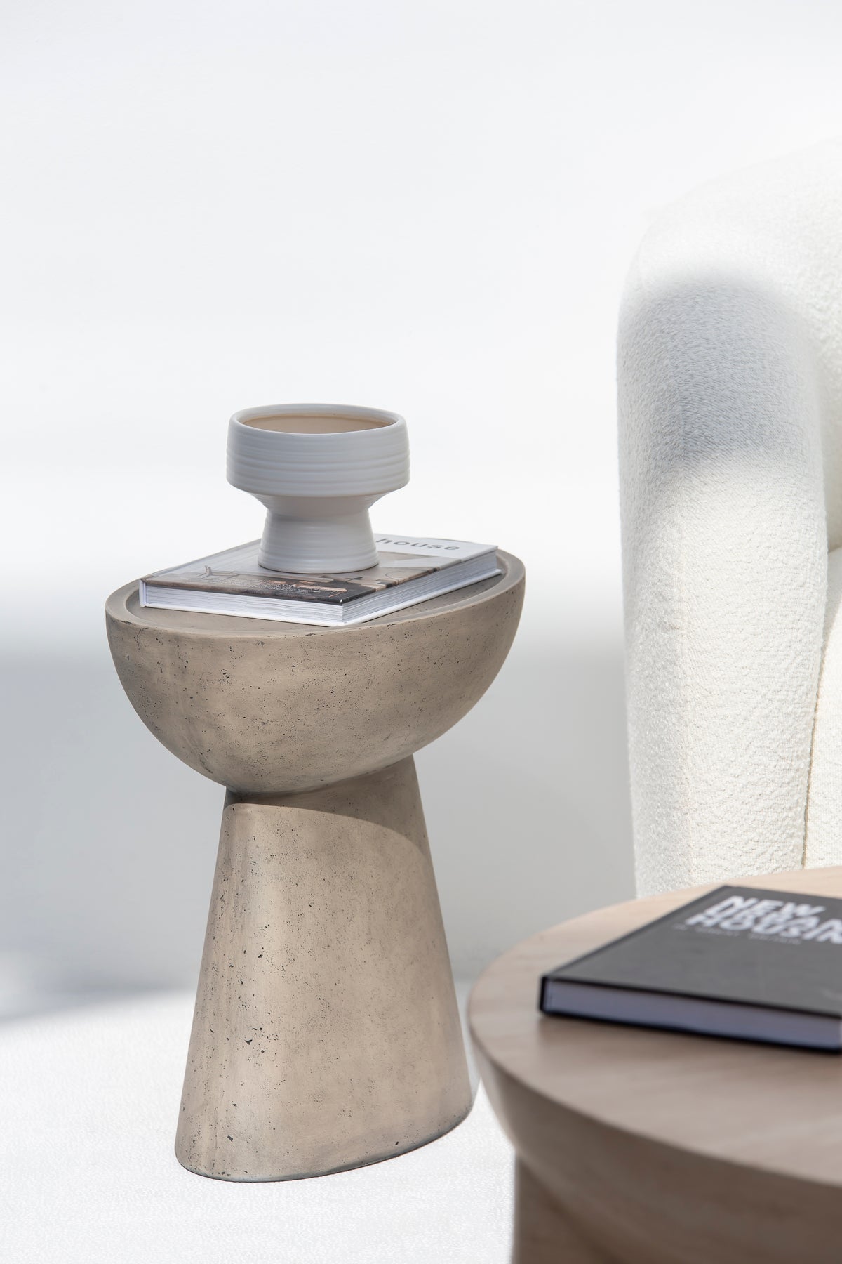 Fender Concrete Side Table Minimal Modern Accent for Interiors – Homekode