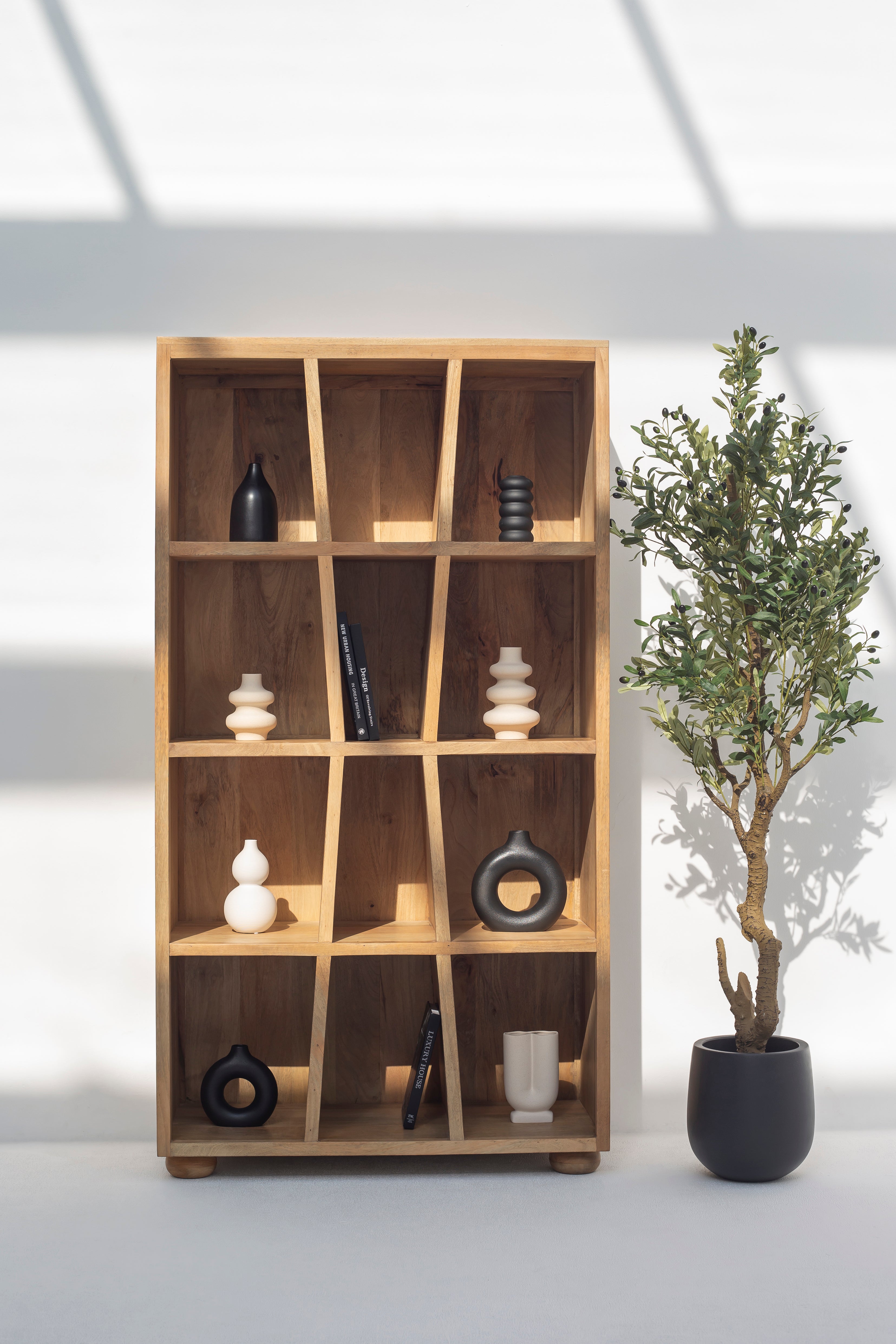 Armelle Wooden Display Shelves Unit