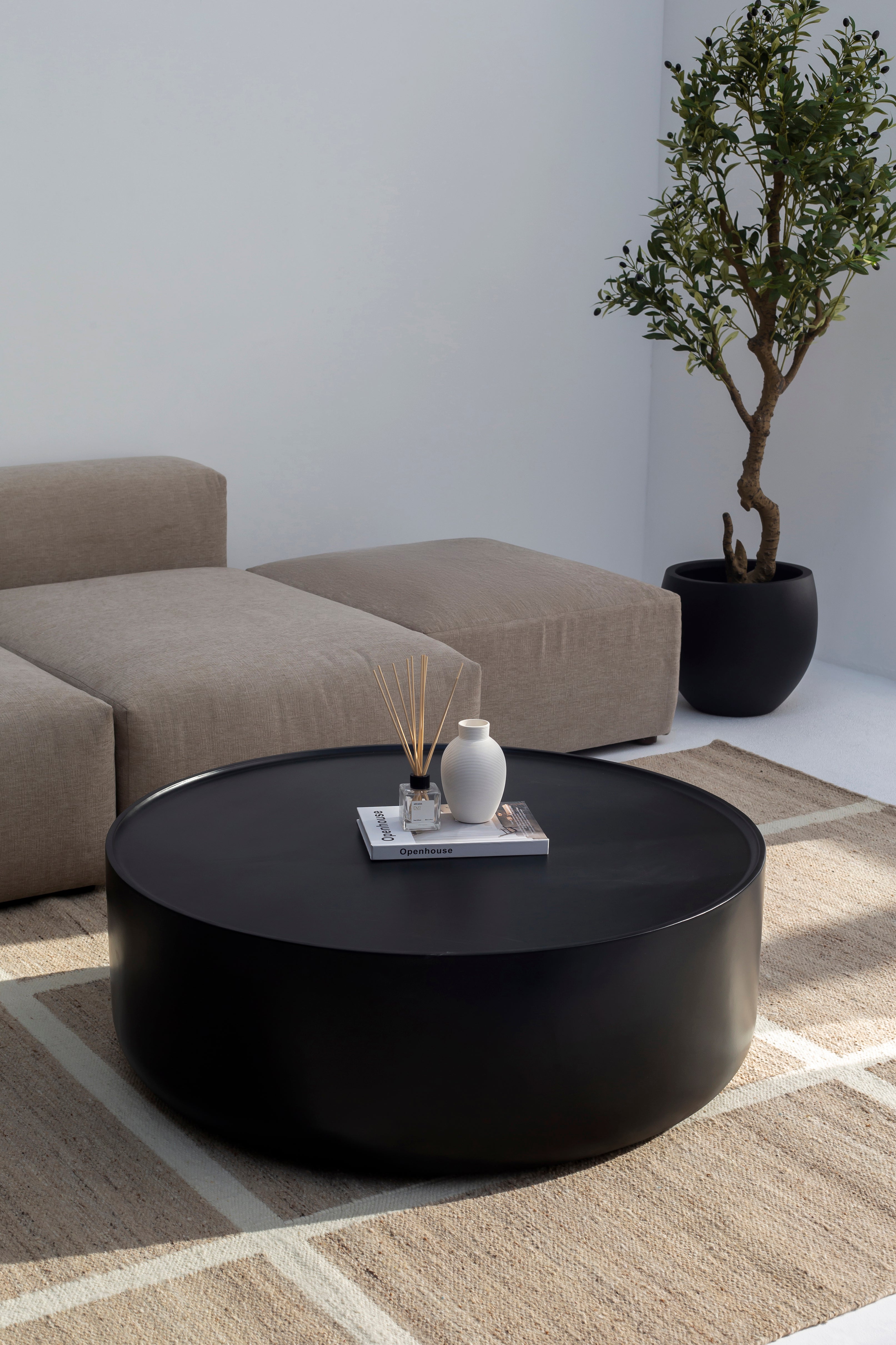 Alto Black Concrete Coffee Table