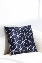 Blue & White Polyester Cushion Cover (45x45 CM) Cushion -- Cushion Cover RAM 