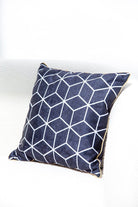 Blue & White Polyester Cushion Cover (45x45 CM) Cushion -- Cushion Cover RAM 