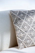 Criss-Cross Beige Cushion With Filler (2 Sizes) Cushion -- Cushion With Filler RAM 