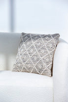 Criss-Cross Beige Cushion With Filler (2 Sizes) Cushion -- Cushion With Filler RAM 