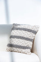 Zigzag Wool & Cotton Cushion With Filler (45x45 CM) Cushion -- Cushion With Filler 