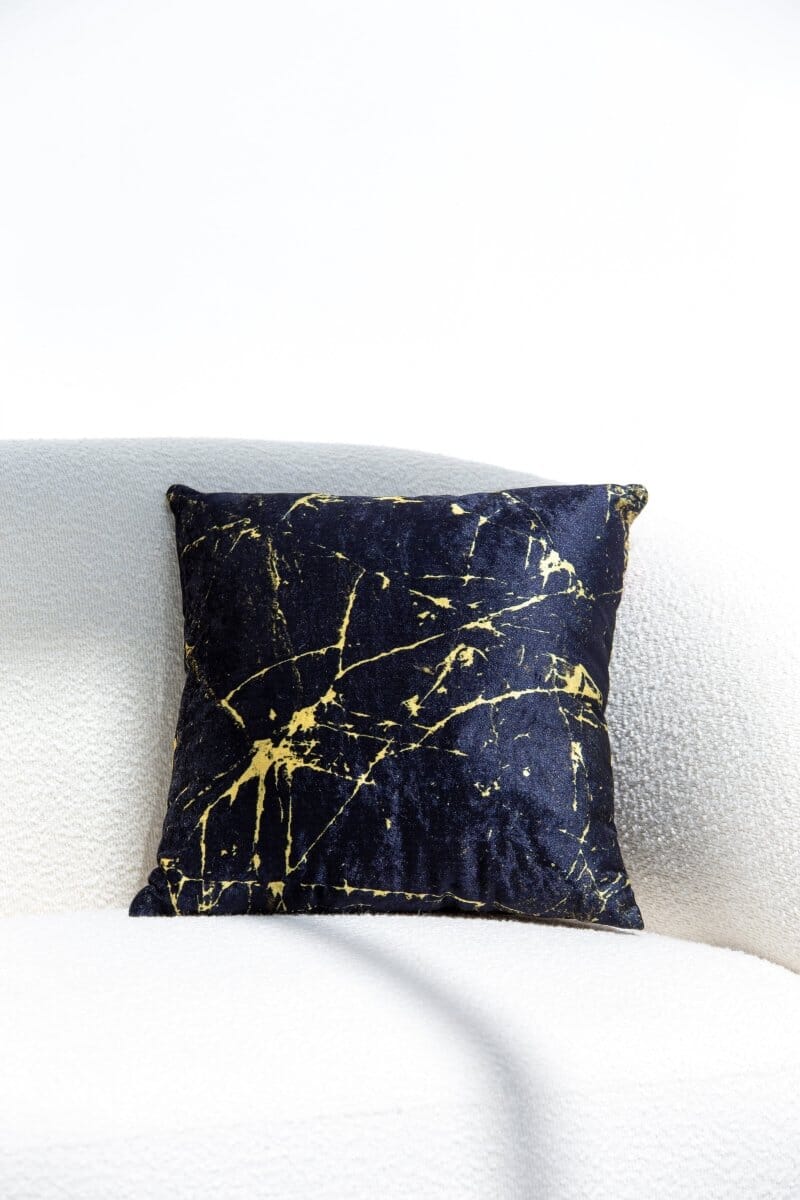 Black & Gold Velvet Cushion Cover (40x40 CM) Cushion -- Cushion Cover RAM 