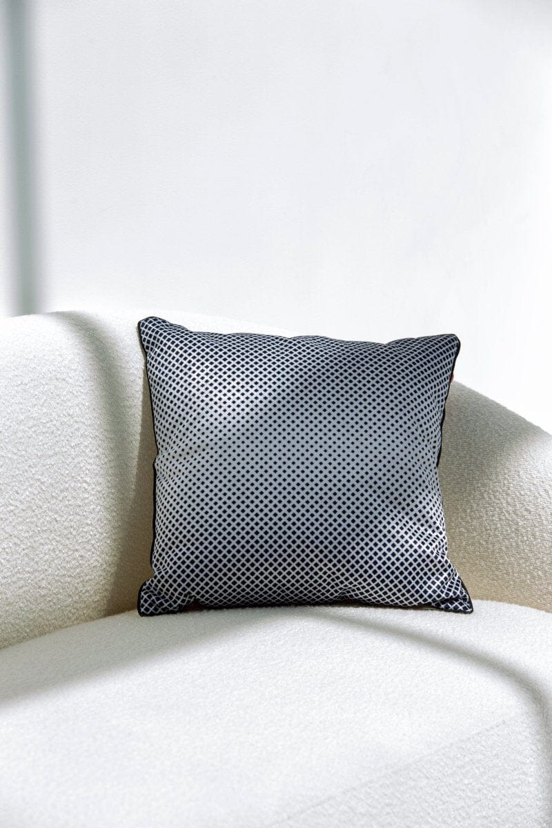 Black & White Polyester Cushion Cover (45x45 CM) Cushion -- Cushion Cover RAM 