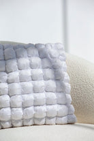 Bubbly White Polyester Cushion Cover (40x40 CM) Cushion -- Cushion Cover RAM 