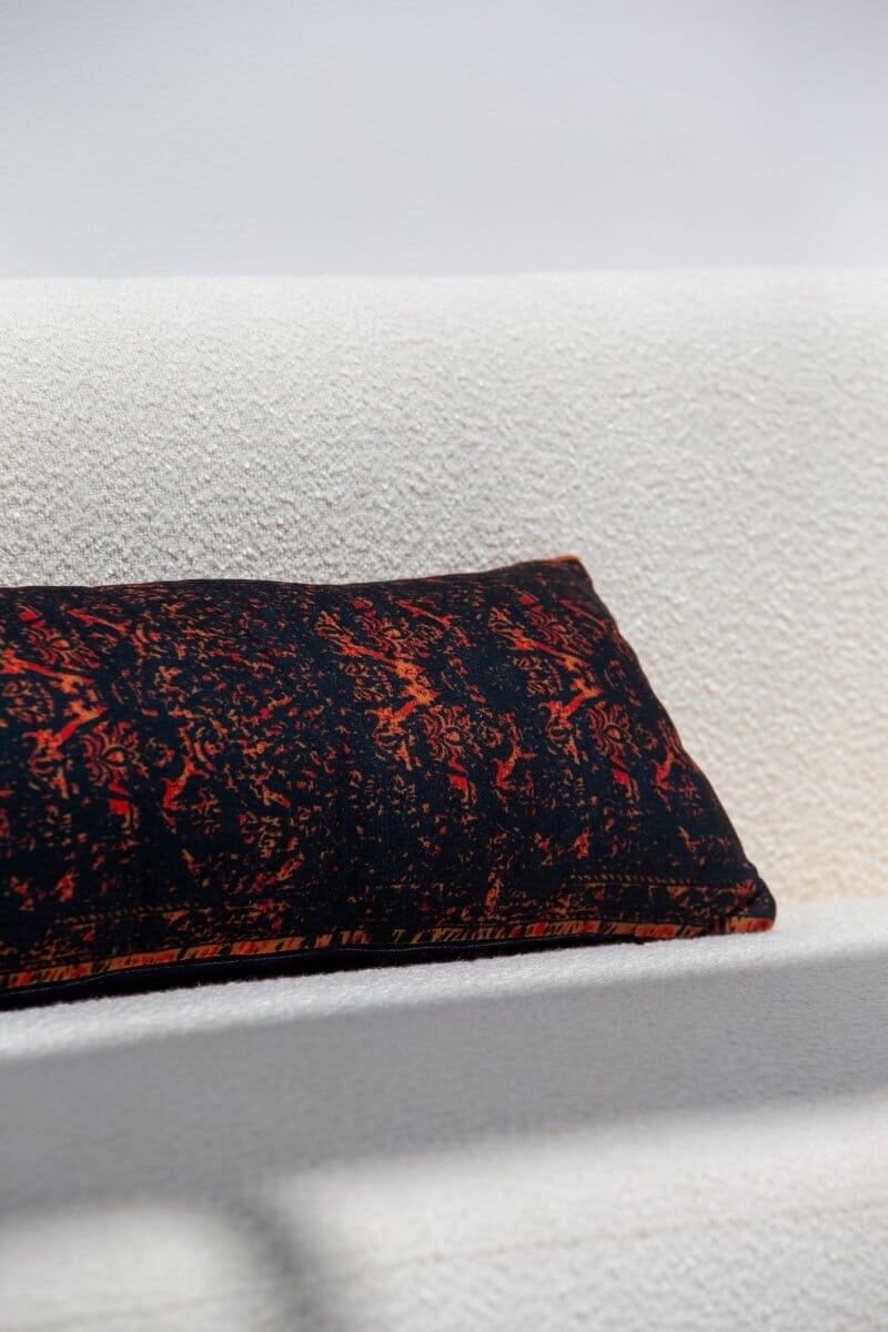 Red & Black Printed Cushion With Filler (30x90 CM) Pillows 