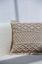 Patterned Natural White Cushion With Filler (2 Sizes) Cushion -- Cushion With Filler RAM 