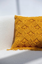 Yellow Fringes Cushion With Filler (45x45 CM) Cushion -- Cushion With Filler RAM 