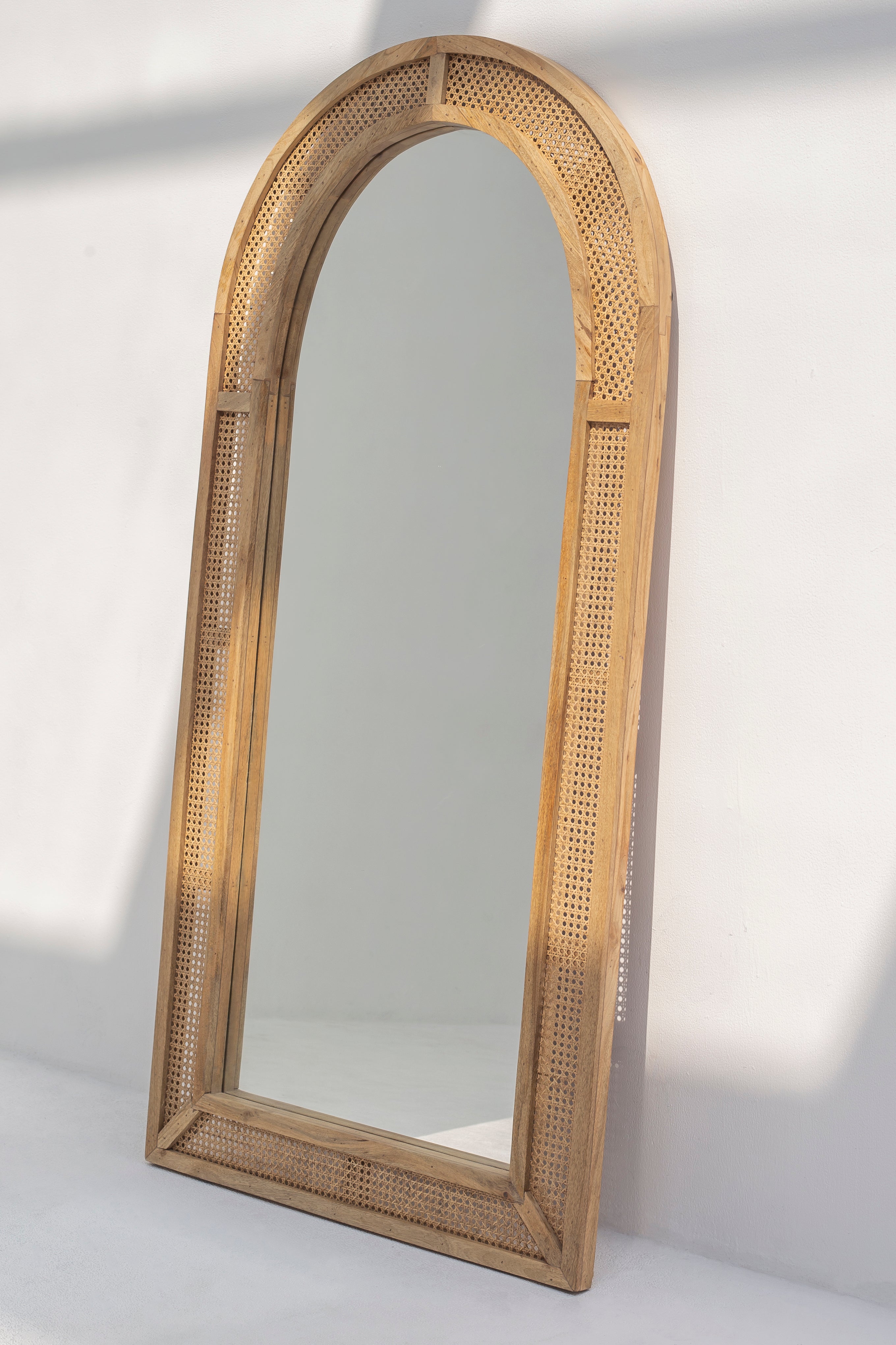 Letícia Rattan Wooden Mirror