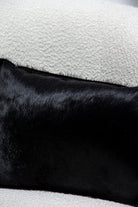 Hair On Leather Black Cushion (30x50 CM) Cushion -- Cushion With Filler RAM 