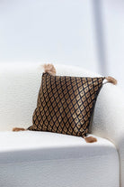 Black & Gold Polyester Cushion Cover (40x40 CM) Cushion -- Cushion Cover RAM 